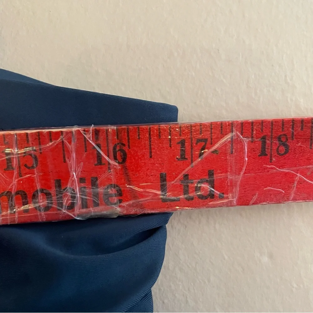 Raisins High-Waisted Ruched Bikini Bottom – Navy Plus Size 20 EUC - Picture 15 of 16